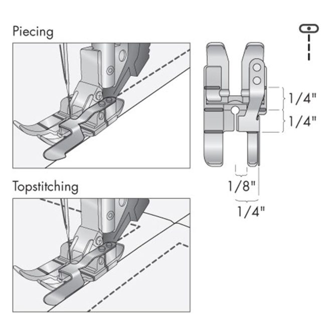 PFAFF® 1/4 inch Right Guide Foot for IDT™ System - Image 3