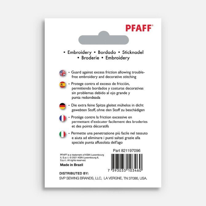 PFAFF® Embroidery Needles Assorted Sizes 5-Pack - Image 2