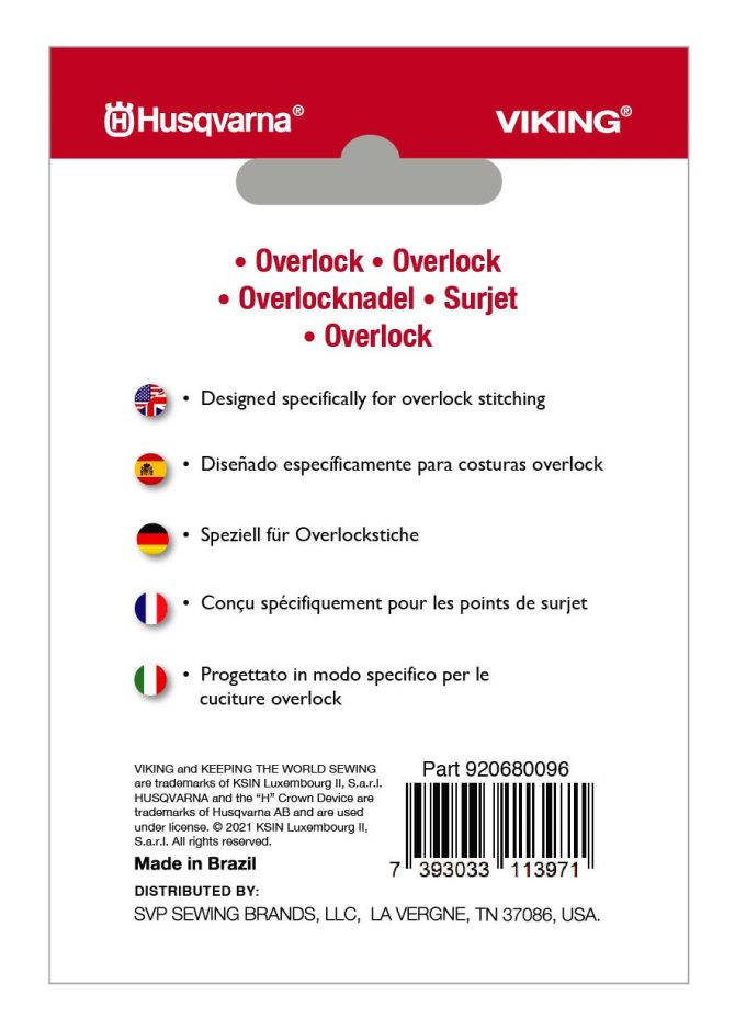 HUSQVARNA® VIKING® Overlock Needles Size 80/12 5-Pack - Image 2