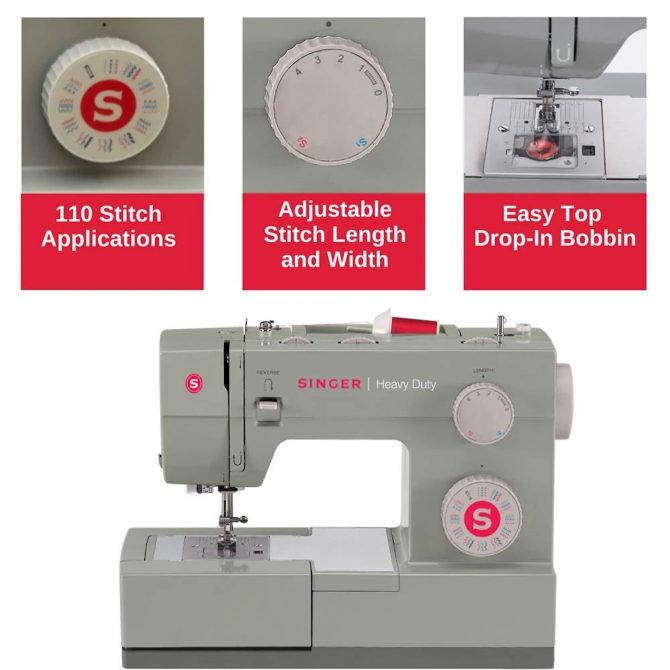 SINGER® Refurbished Heavy Duty 4452 Sewing Machine - Image 4