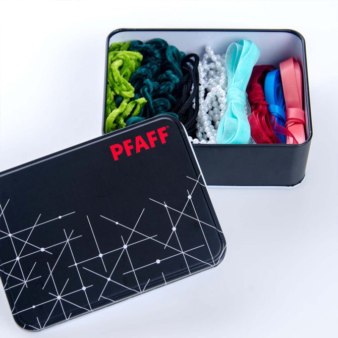 PFAFF® creative icon™ 2 Embellishment Attachment & Sampler Kit Bundle - Image 4