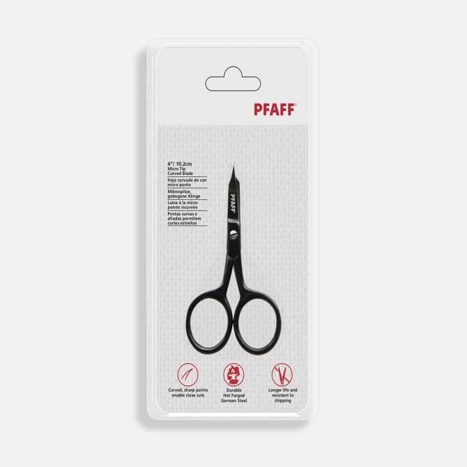 PFAFF® 4in/10.2cm Micro Tip Curved Blade Scissor - Image 3