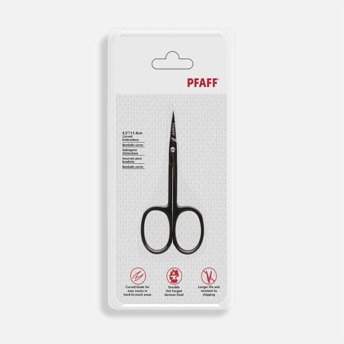 PFAFF® 3.5in/8.9cm Curved Embroidery Scissor - Image 3