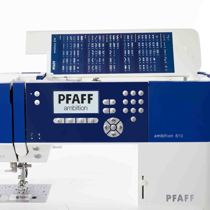 PFAFF® ambition™ 610 Blue Sewing Machine Extension Table Bundle - Image 3