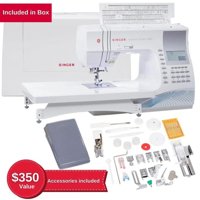 SINGER® Quantum Stylist™ 9960 Sewing Machine with Extension Table - Image 8