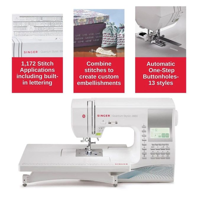 SINGER® Quantum Stylist™ 9960 Sewing Machine with Extension Table - Image 3