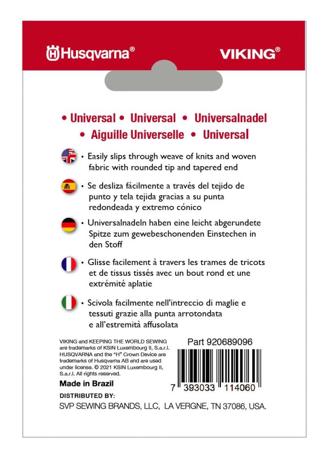 HUSQVARNA® VIKING® Universal Needles Size 90/14 5-pack - Image 2