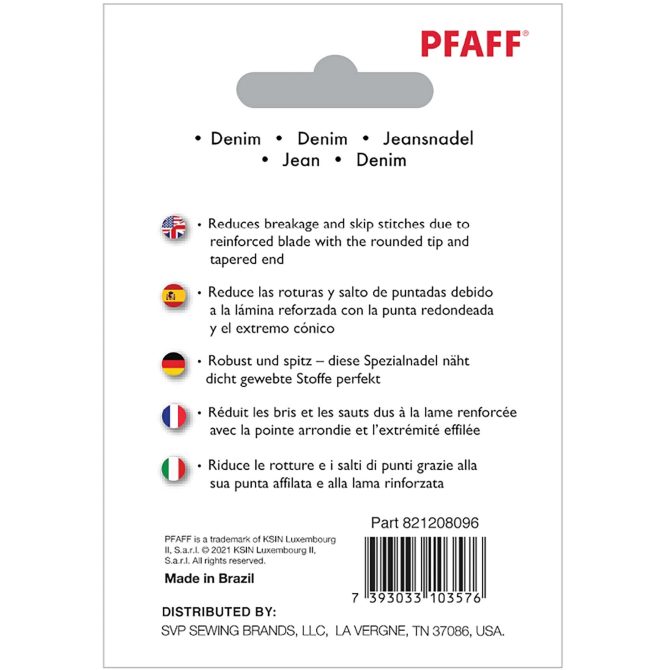 PFAFF® Denim Needles Assorted Sizes 5-Pack - Image 2