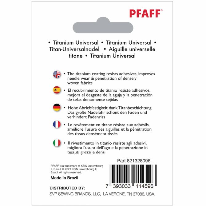 PFAFF® Titanium Universal Needles Size 80/12 5-Pack - Image 2