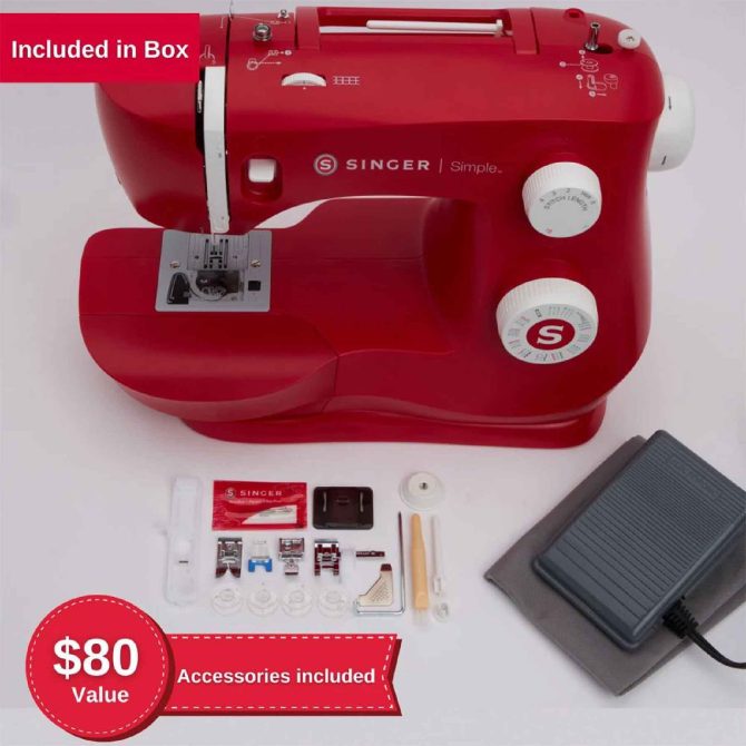 SINGER® Simple™ 3337 Red Sewing Machine - Image 3