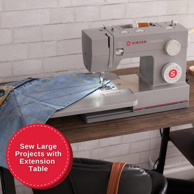 SINGER® Refurbished Heavy Duty 64S Sewing Machine with Extension Table - Image 4