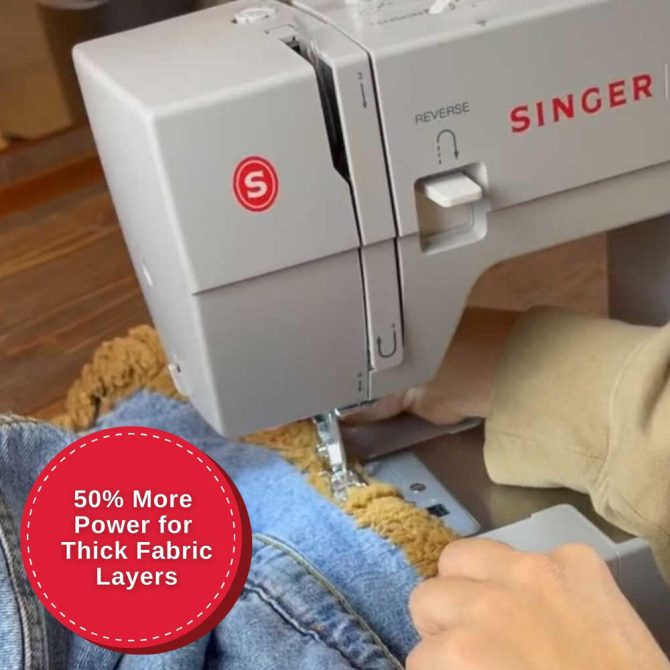 SINGER® Refurbished Heavy Duty 64S Sewing Machine with Extension Table - Image 7