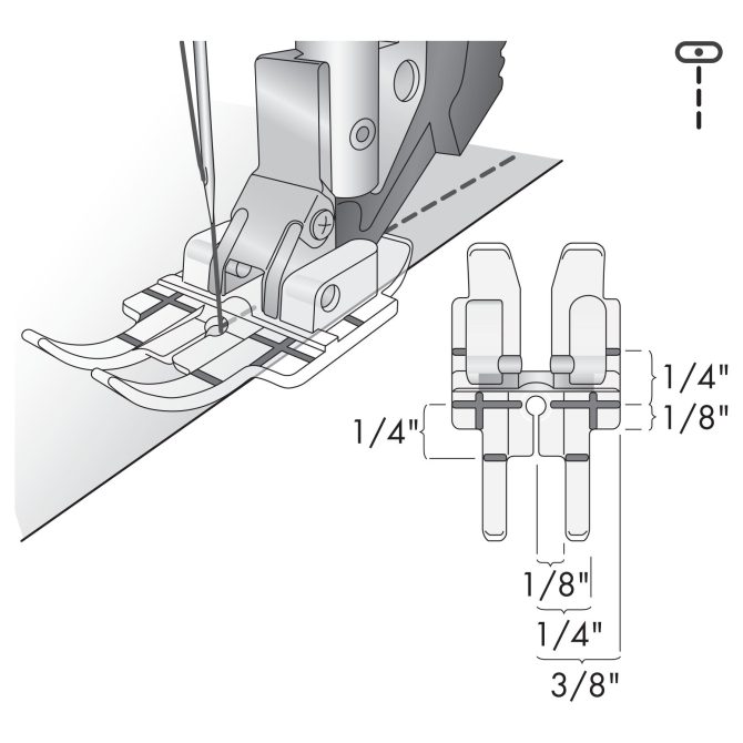 PFAFF® Clear 1/4 inch Quilting Foot for IDT™ System - Image 2