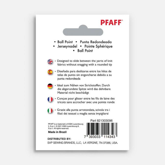PFAFF® Ball Point Needles Assorted Sizes 5-Pack - Image 2