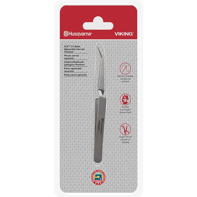 HUSQVARNA® VIKING® 4.5in/11.4cm Opposable Curved Tweezer - Image 3