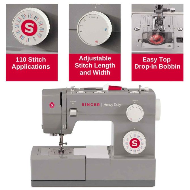 SINGER® Refurbished Heavy Duty 6380 Sewing Machine with Extension Table - Image 6