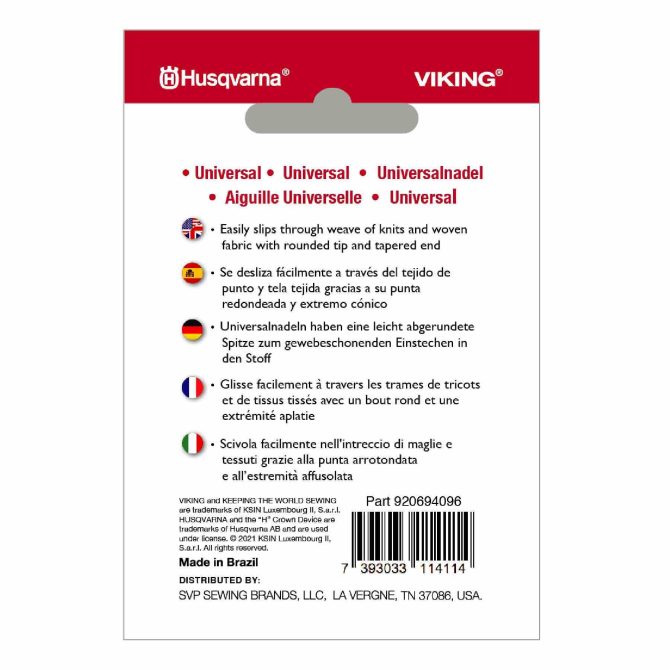 HUSQVARNA® VIKING® Universal Needles Size 80/12 10-pack - Image 2