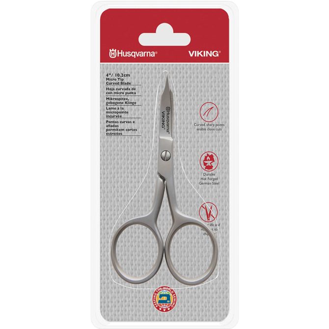 HUSQVARNA® VIKING® 4in/10.2cm Micro Tip Curved Blade Scissor - Image 3