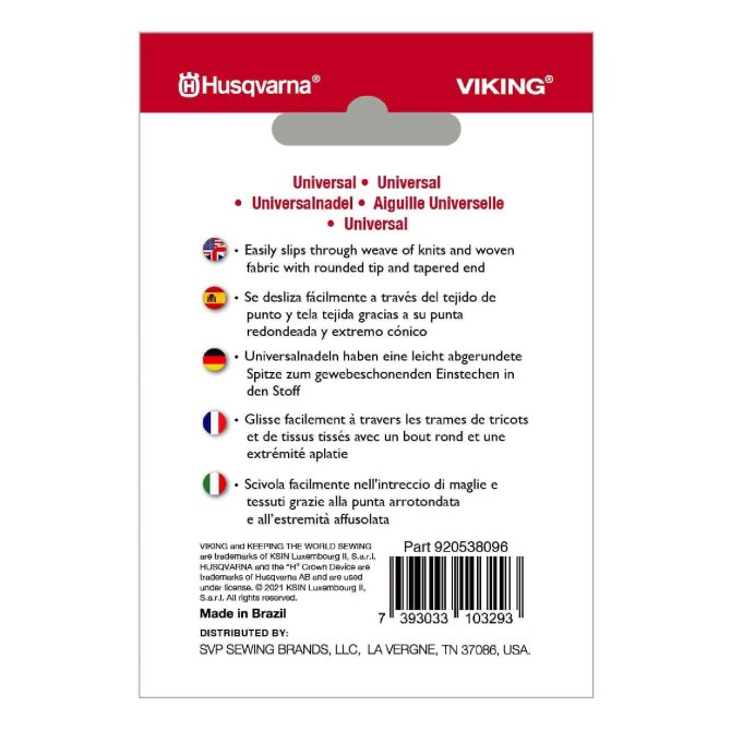 HUSQVARNA® VIKING® Universal Needles Assorted Sizes 10-pack - Image 2