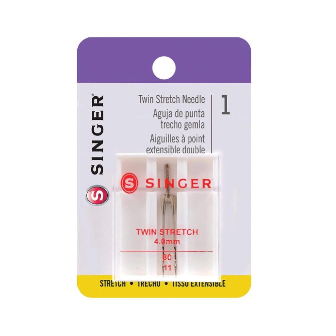 SINGER® 4mm Twin Stretch Needles, Size 80/11