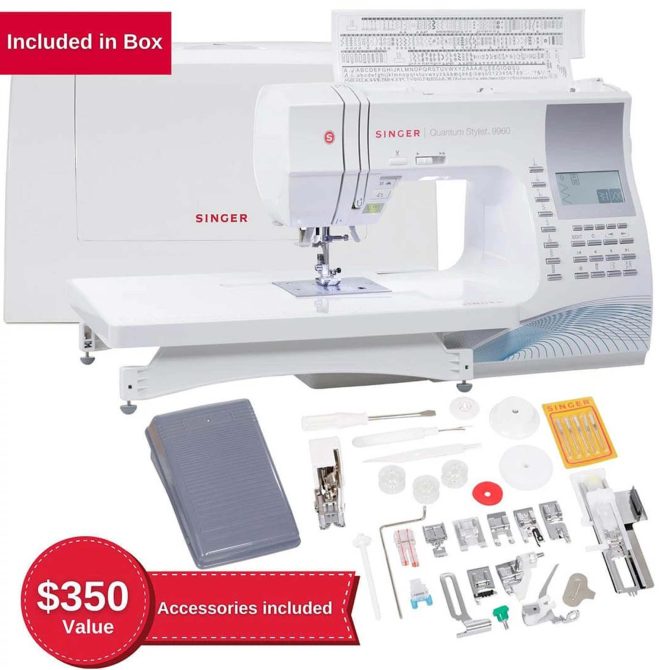 SINGER® Sew Spacious Quantum Stylist™ 9960 Sewing Machine & Presser Foot Kit Bundle - Image 4