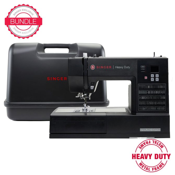 Heavy Duty 6600C Sterling Sewing Machine & Black Hard Case Bundle