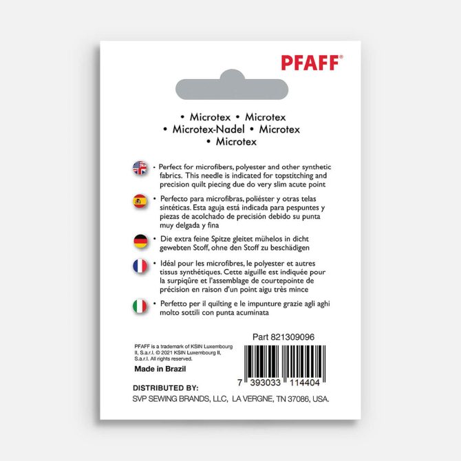 PFAFF® Microtex Needles Size 80/12 5-Pack - Image 2