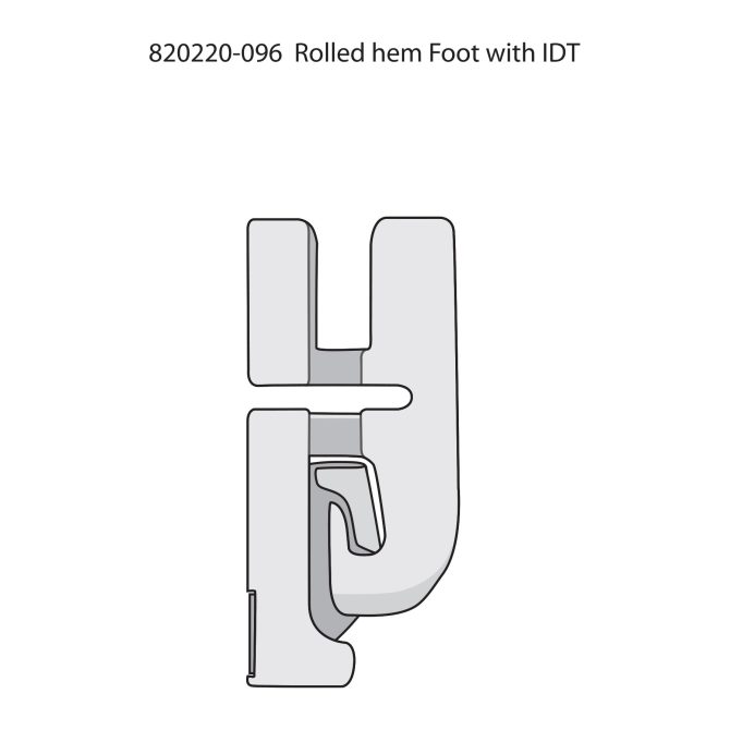 PFAFF® 4 mm Rolled Hem Foot for IDT™ System - Image 2