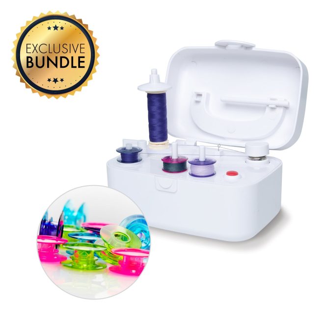 PFAFF® Bobbin Winder with Watercolor Bobbins Bundle