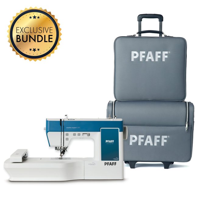 PFAFF® creative expect™ 350 Sewing & Embroidery Machine & Luggage Set Bundle