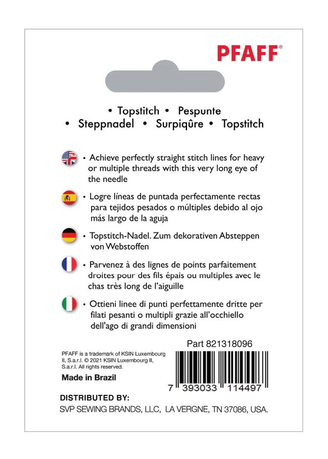PFAFF® Topstitch Needles Size 100/16 5-Pack - Image 2