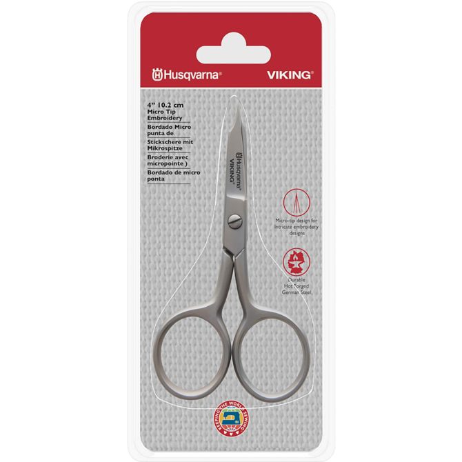 HUSQVARNA® VIKING® 4in/10.2cm Micro Tip Straight Blade Scissor - Image 3