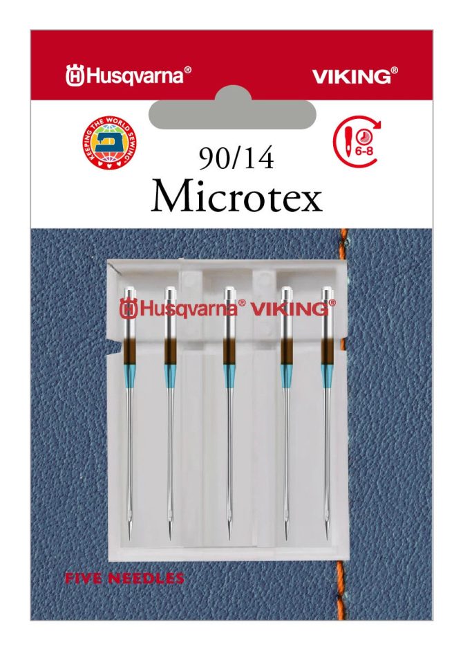 HUSQVARNA® VIKING® Microtex Needles Size 90/14  5-Pack