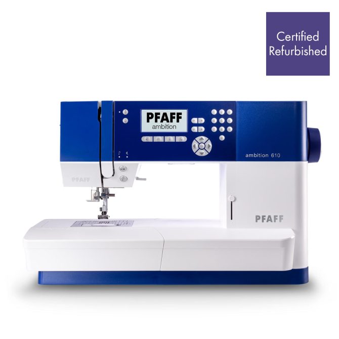 PFAFF® Refurbished ambition™ 610 Blue Sewing Machine