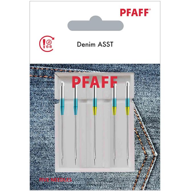 PFAFF® Denim Needles Assorted Sizes 5-Pack