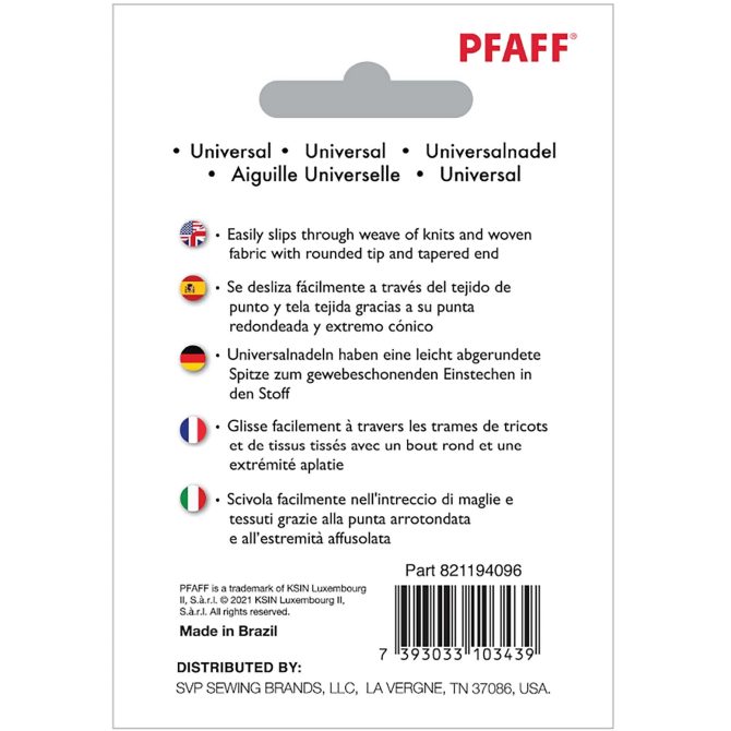 PFAFF® Universal Needles Size 80/12 5-Pack - Image 2