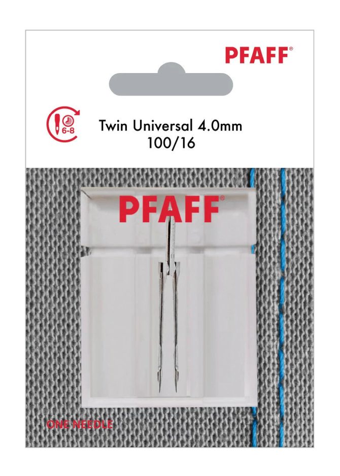 PFAFF® Twin Universal Needle 4mm Size 100/16 1-Pack