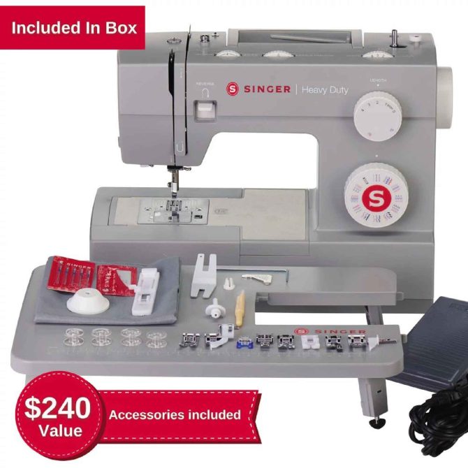 SINGER® Refurbished Heavy Duty 6380 Sewing Machine with Extension Table - Image 4