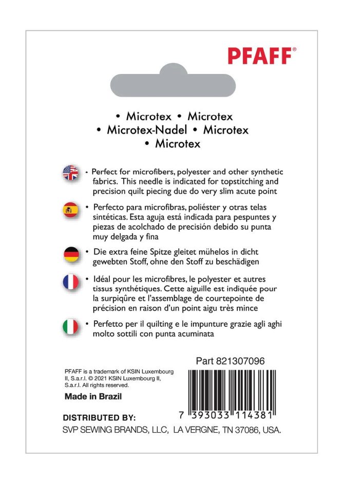 PFAFF® Microtex Needles Size 60/08 5-Pack - Image 2