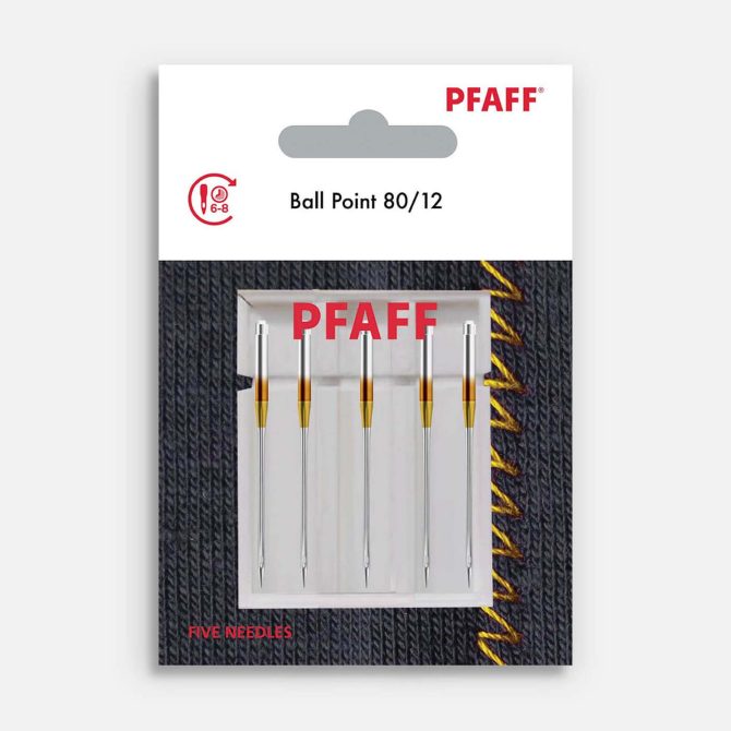 PFAFF® Ball Point Needles Size 80/12 5-Pack