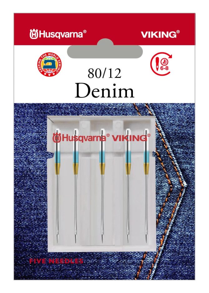 HUSQVARNA® VIKING® Denim Needles Size 80/12 5-pack