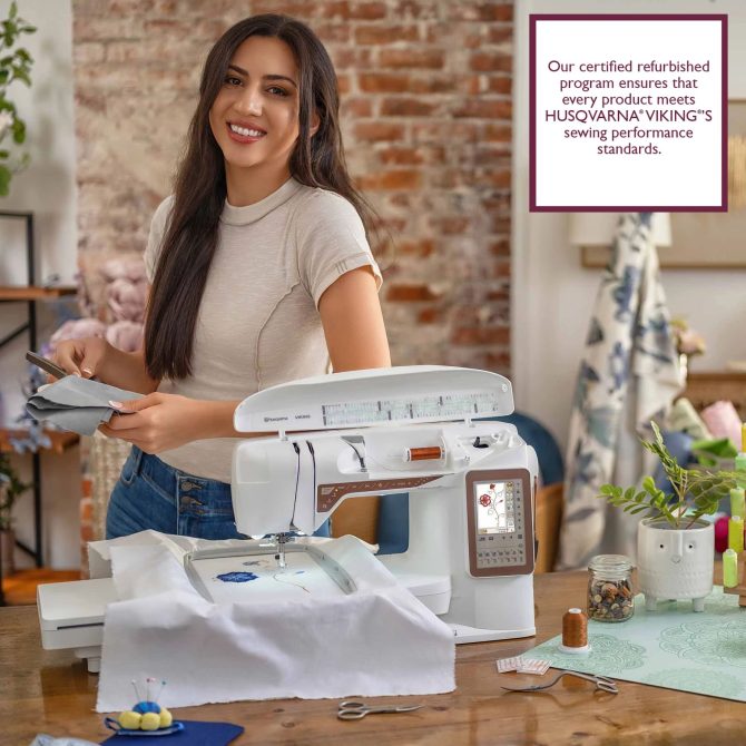 HUSQVARNA® VIKING® Refurbished DESIGNER TOPAZ™ 40 Sewing & Embroidery Machine - Image 2