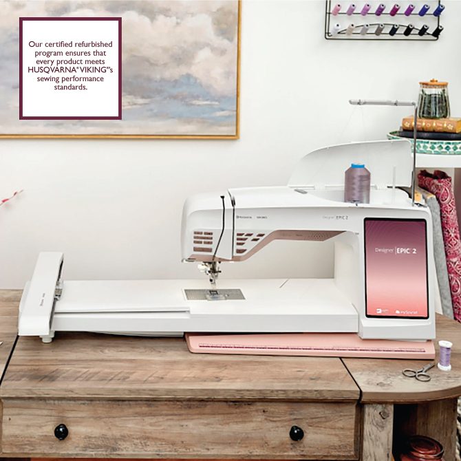 HUSQVARNA® VIKING® Refurbished DESIGNER EPIC™ 2 Sewing & Embroidery Machine - Image 2