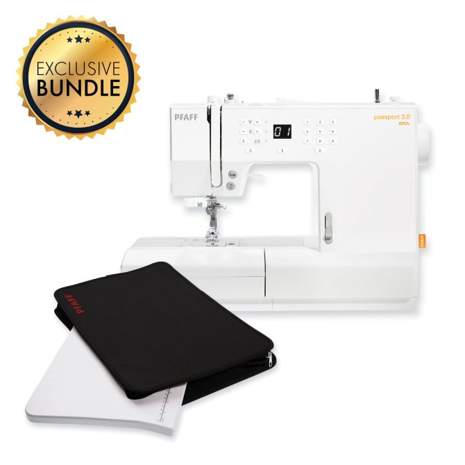 PFAFF® passport™ 3.0 Sewing Machine & Extension Table with Bag Bundle